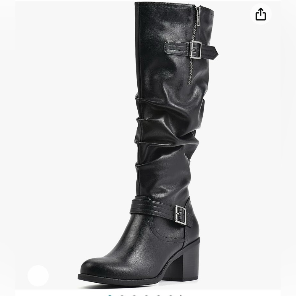 White Mountain Desirable ruched boots